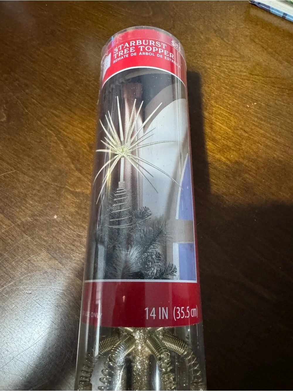 Gold Starburst Tree Topper